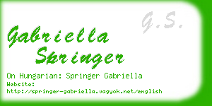 gabriella springer business card